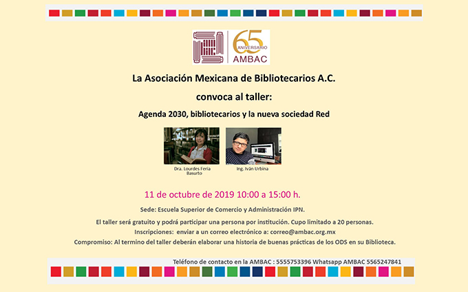 Taller: Agenda 2030, bibliotecarios y la nueva sociedad Red