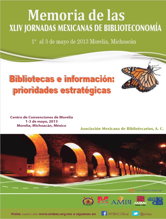 XLIV – Jornadas Mexicanas de Biblioteconomía (2013)