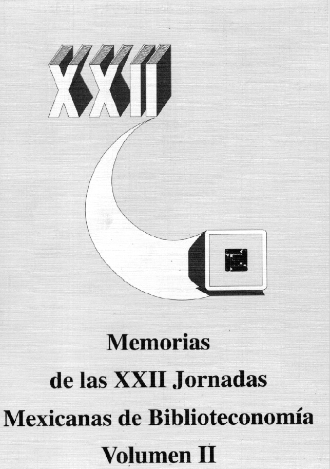 XXII – Jornadas Mexicanas de Biblioteconomía (1991)