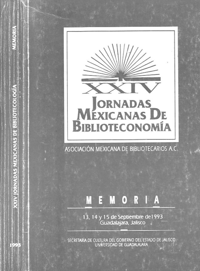 XXIV – Jornadas Mexicanas de Biblioteconomía (1993)