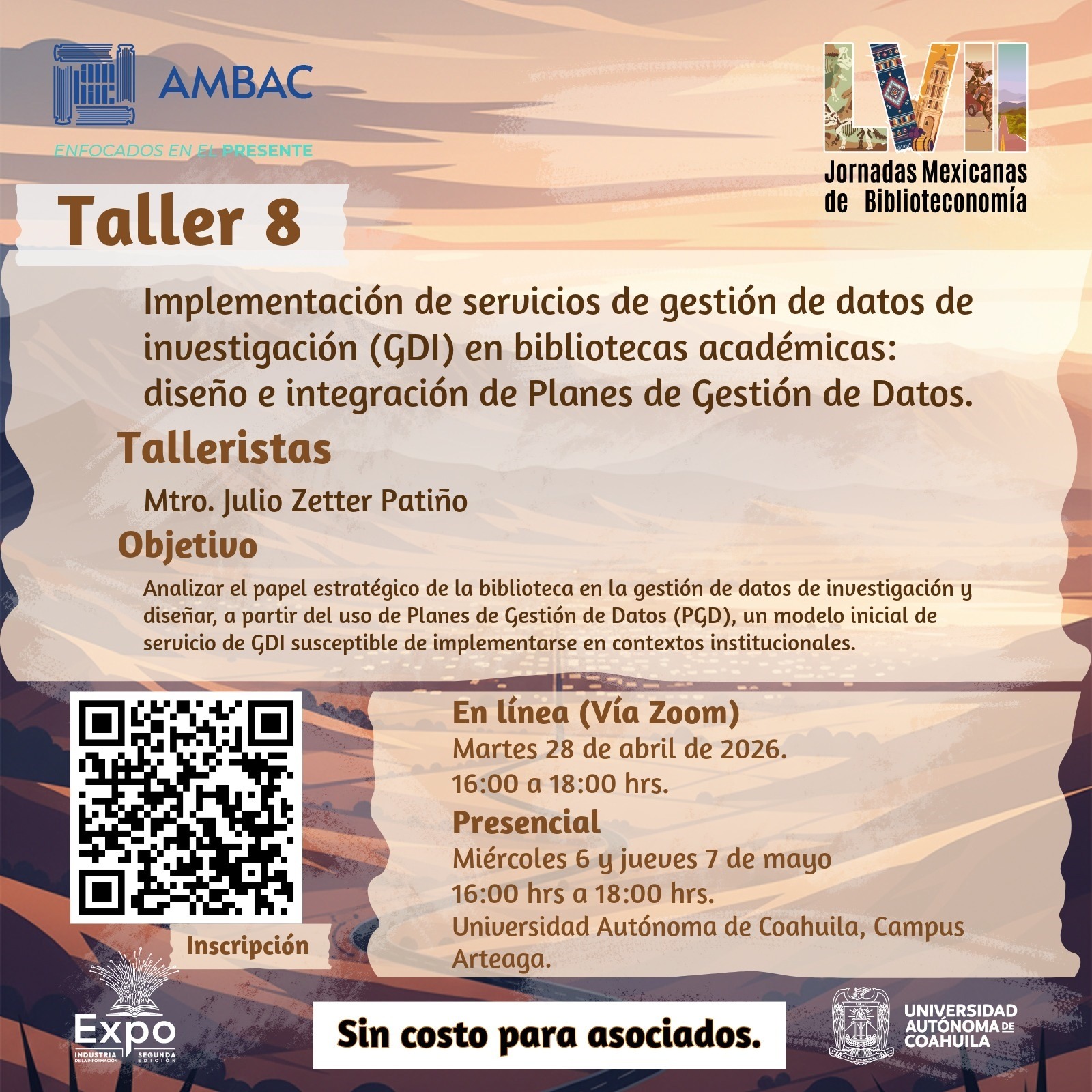T8 – Implementación de servicios de gestión de datos de investigación (GDI) en bibliotecas académicas: diseño e integración de Planes de Gestión de Datos